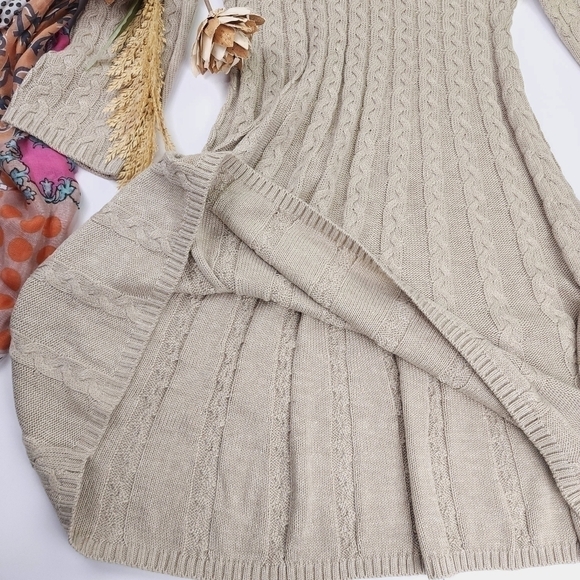 J. Howard Tan Knit  Sweater  Dress Sz M - Picture 8 of 9